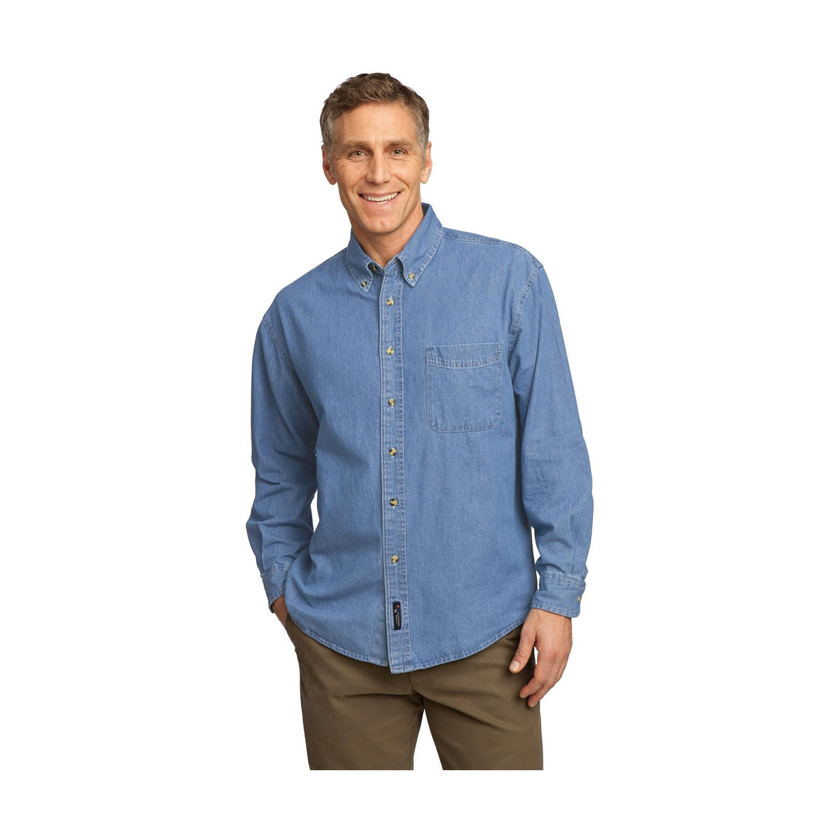Port & Company ® - Long Sleeve Value Denim Shirt