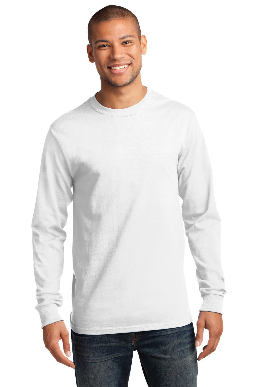 Port & Company Men's Tall Long Sleeve Essential Tee PC61LST Mens Apparel Shirts & Tops