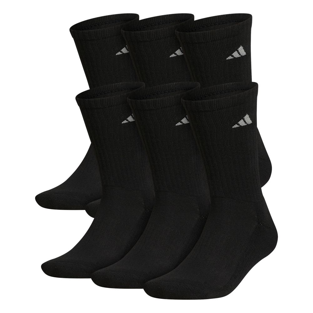 adidas Men's Athletic Cushioned Crew Socks 6 Pairs Unisex Accessories Socks