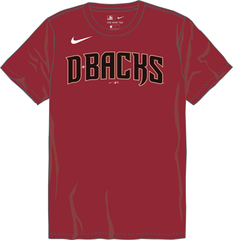 Nike Arizona Diamondbacks Men's Crew Neck Synthetic Tee Fan Gear MLB Arizona Diamondbacks