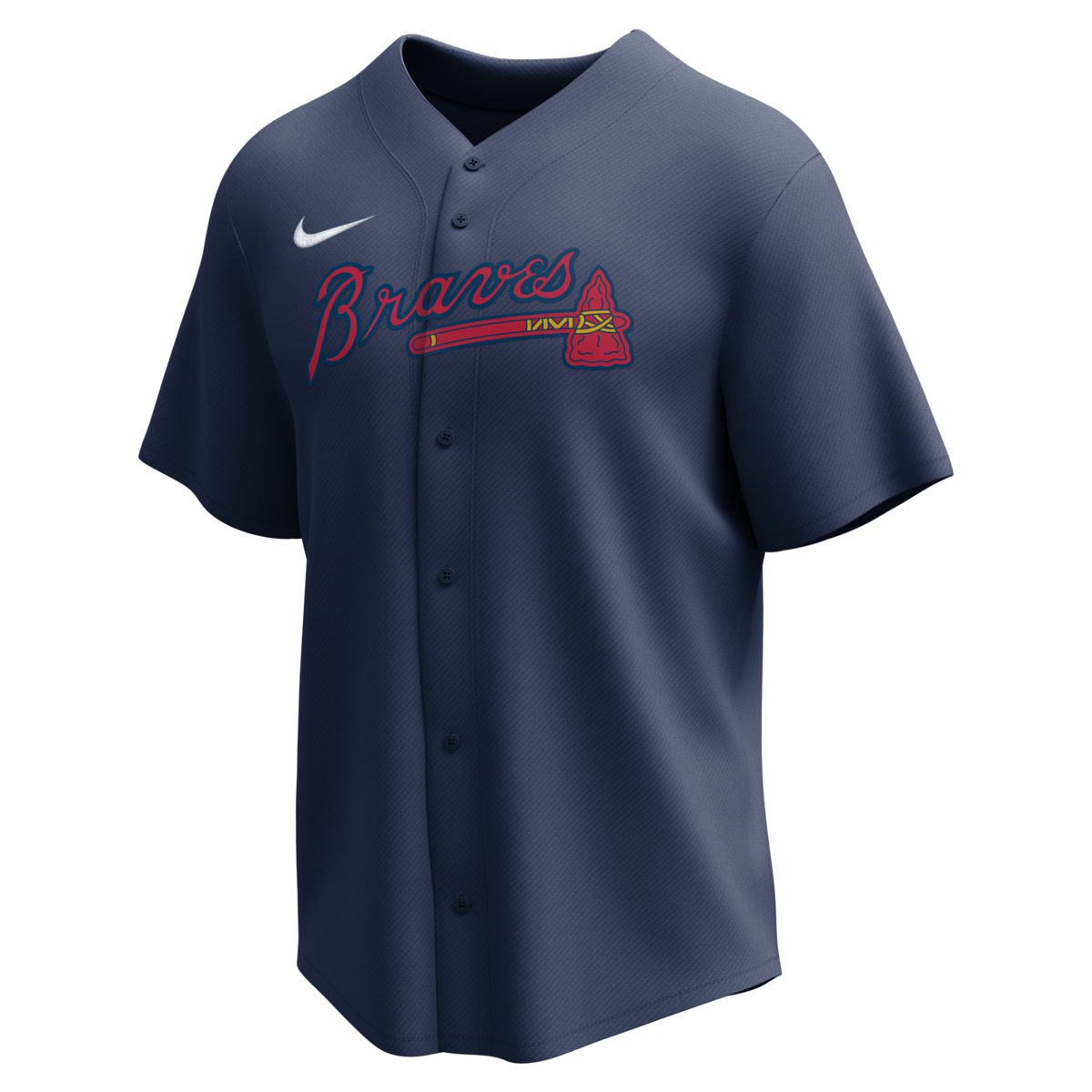 Nike Atlanta Braves Adult Institutional Full Button Jersey-2
