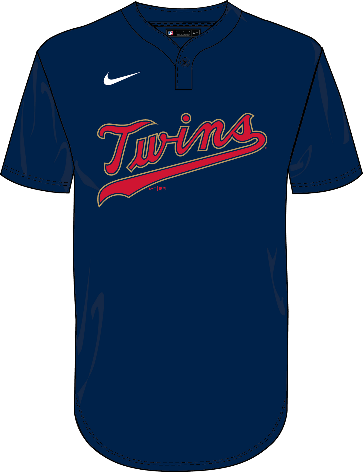 Nike Minnesota Twins Men's 1-Buton Jersey Fan Gear MLB Minnesota Twins