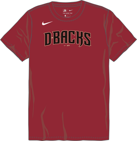 Nike Arizona Diamondbacks Youth Crew Neck Synthetic Tee Fan Gear MLB Arizona Diamondbacks