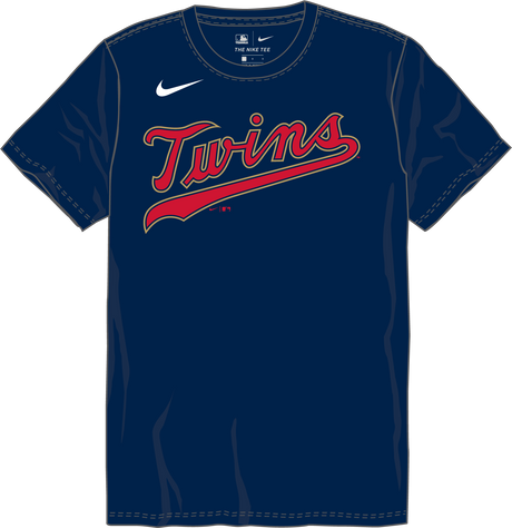 Nike Minnesota Twins Men's Crew Neck Synthetic Tee Fan Gear MLB Minnesota Twins