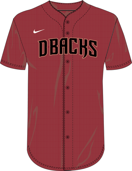 Nike Arizona Diamondbacks Adult Full Button Baseball Jersey Fan Gear MLB Arizona Diamondbacks