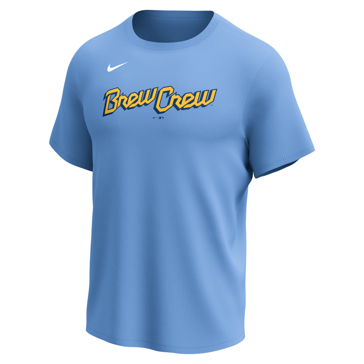 Nike Milwaukee Brewers Men's Crew Neck Synthetic City Connect Tee Fan Gear MLB Milwaukee Brewers