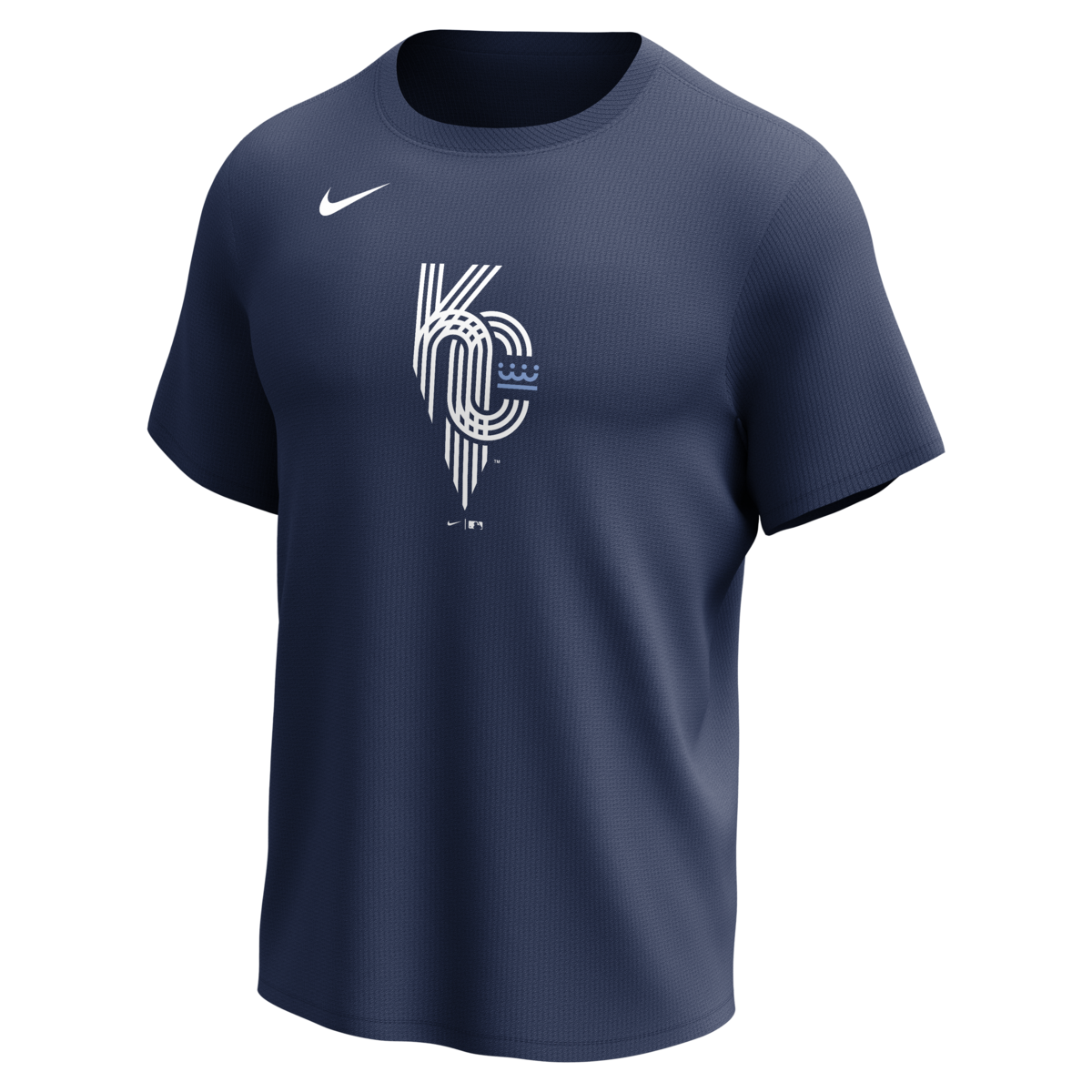 Nike Kansas City Royals Men's Crew Neck Synthetic City Connect Tee Fan Gear MLB Kansas City Royals
