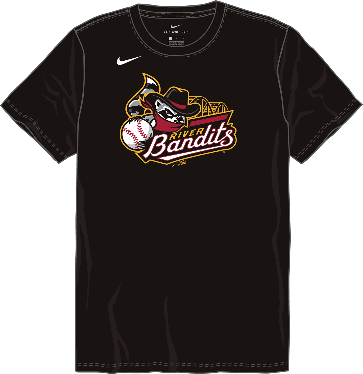 Nike Quad Cities River Bandits Youth Quad City River Bandits Tee Fan Gear MiLB Quad Cities River Bandits