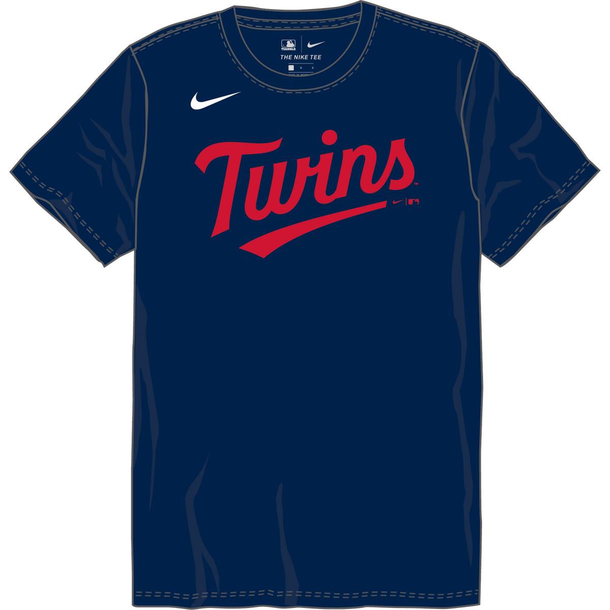 Nike Minnesota Twins Youth Crew Neck Synthetic Tee