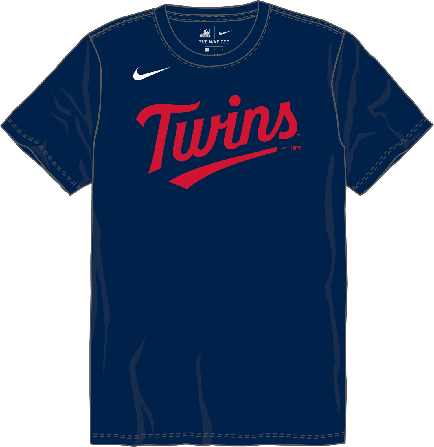 Nike Minnesota Twins Youth Crew Neck Synthetic Tee Fan Gear MLB Minnesota Twins