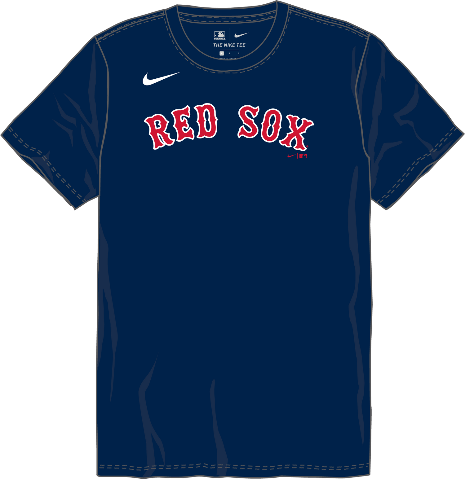 Nike Boston Red Sox Youth Institutional Short Sleeve Crew Neck Tee Fan Gear MLB Boston Red Sox