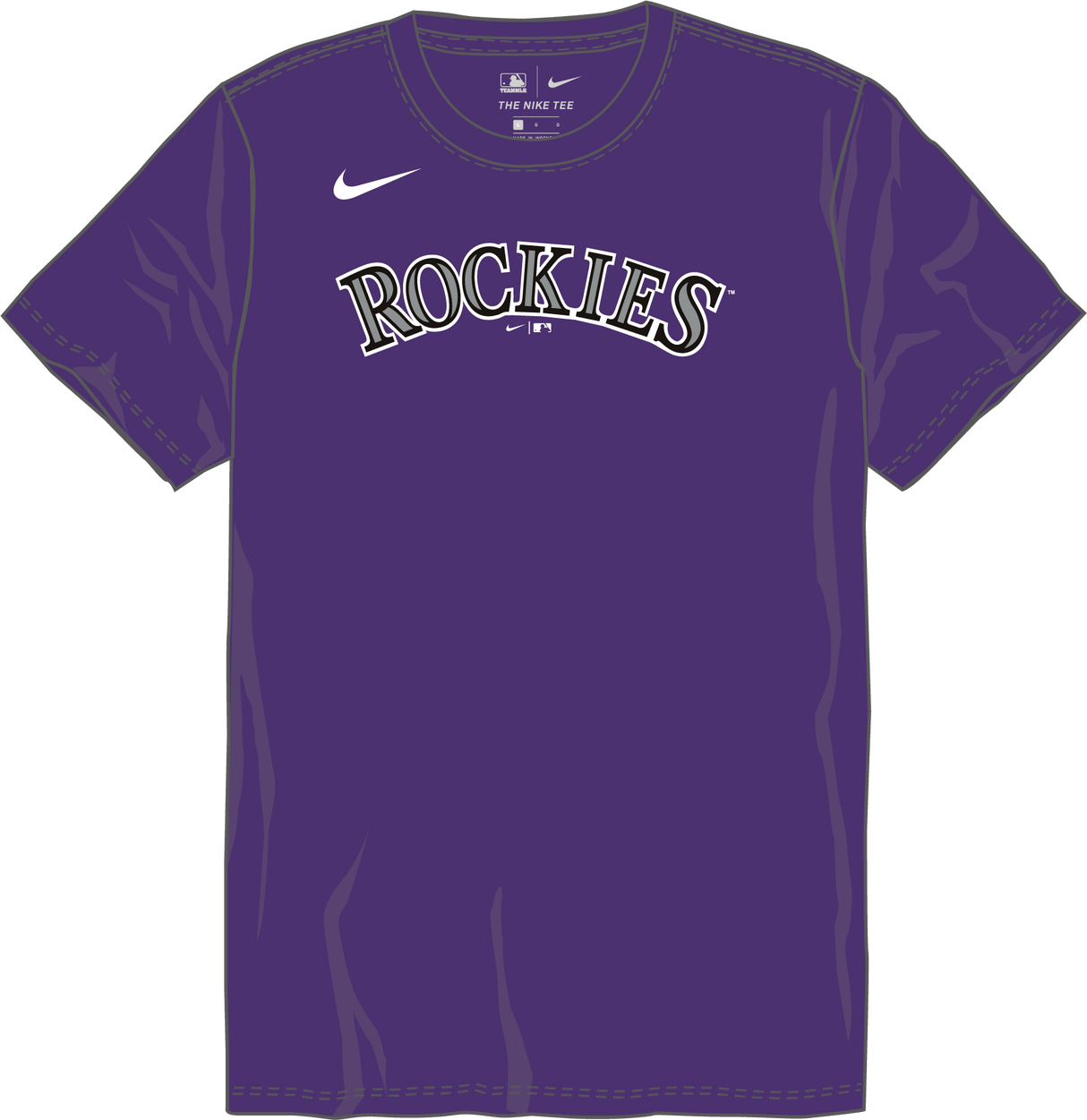 Nike Colorado Rockies Youth Crew Neck Synthetic City Connect Tee Fan Gear MLB Colorado Rockies