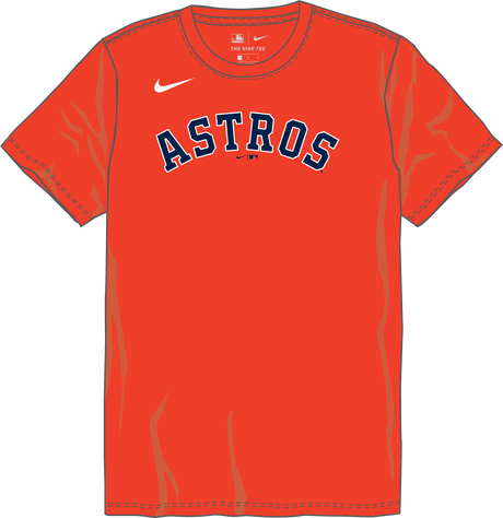 Nike Houston Astros Youth Institutional Short Sleeve Crew Neck Tee Fan Gear MLB Houston Astros