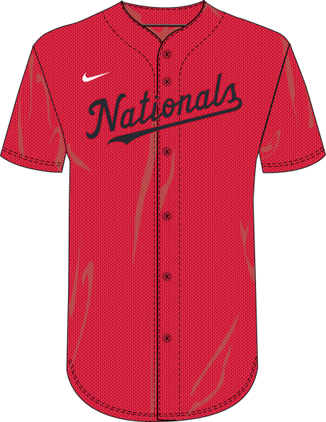 Nike Washington Nationals Youth Dri-Fit Full Button Jersey Fan Gear MLB Washington Nationals
