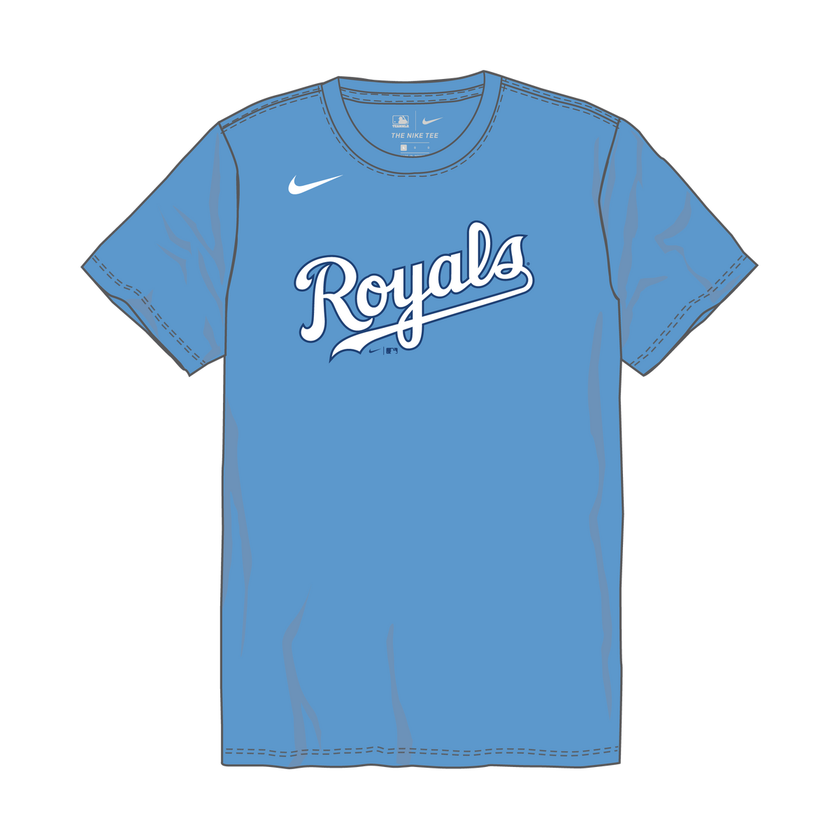 Nike Kansas City Royals Youth Institutional Short Sleeve Crew Neck Tee