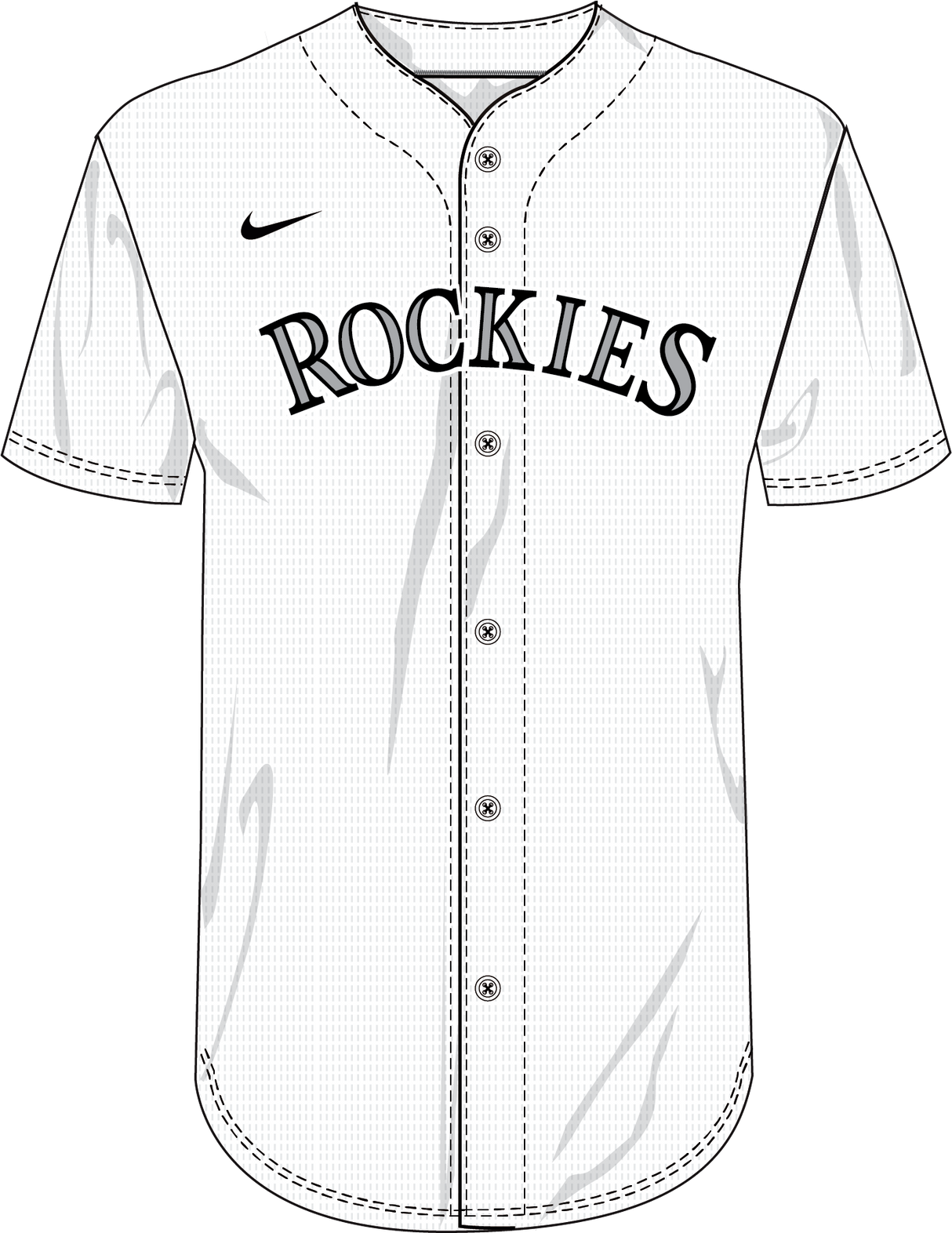 Nike Colorado Rockies Youth Institutional Full Button Jersey Fan Gear MLB Colorado Rockies