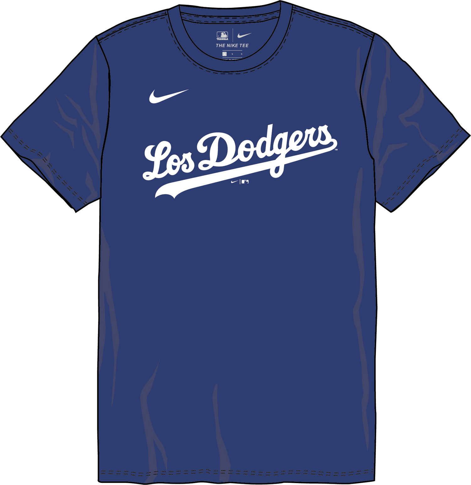 Nike Los Angeles Dodgers Youth Institutional Short Sleeve Crew Neck Tee Fan Gear MLB Los Angeles Dodgers