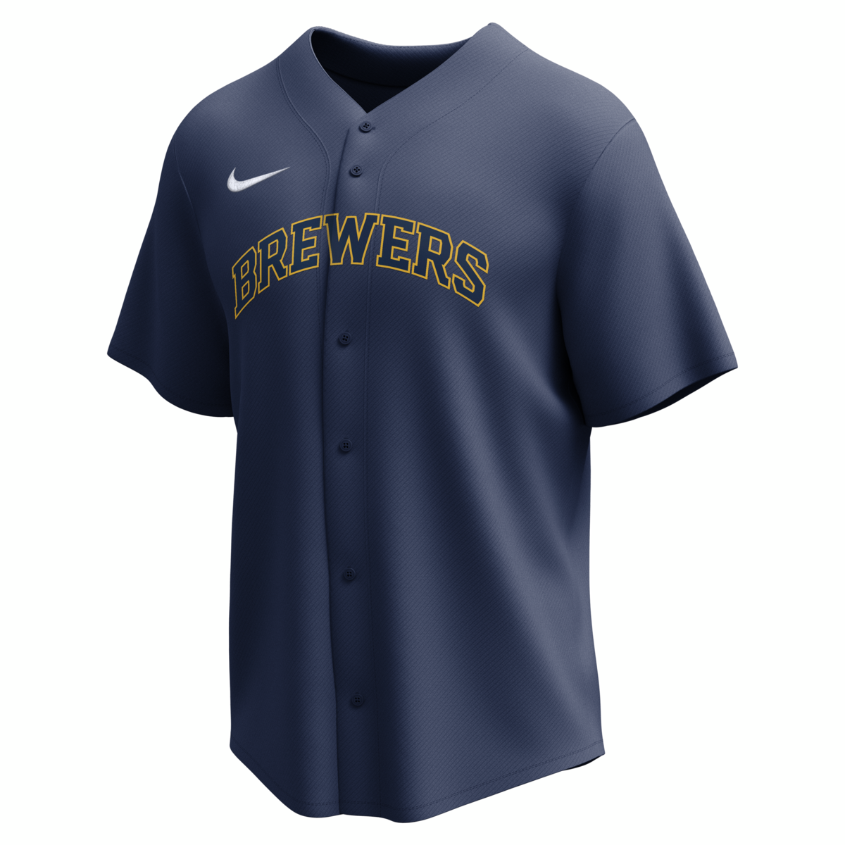 Nike Milwaukee Brewers Adult Institutional Full Button Jersey Fan Gear MLB Milwaukee Brewers