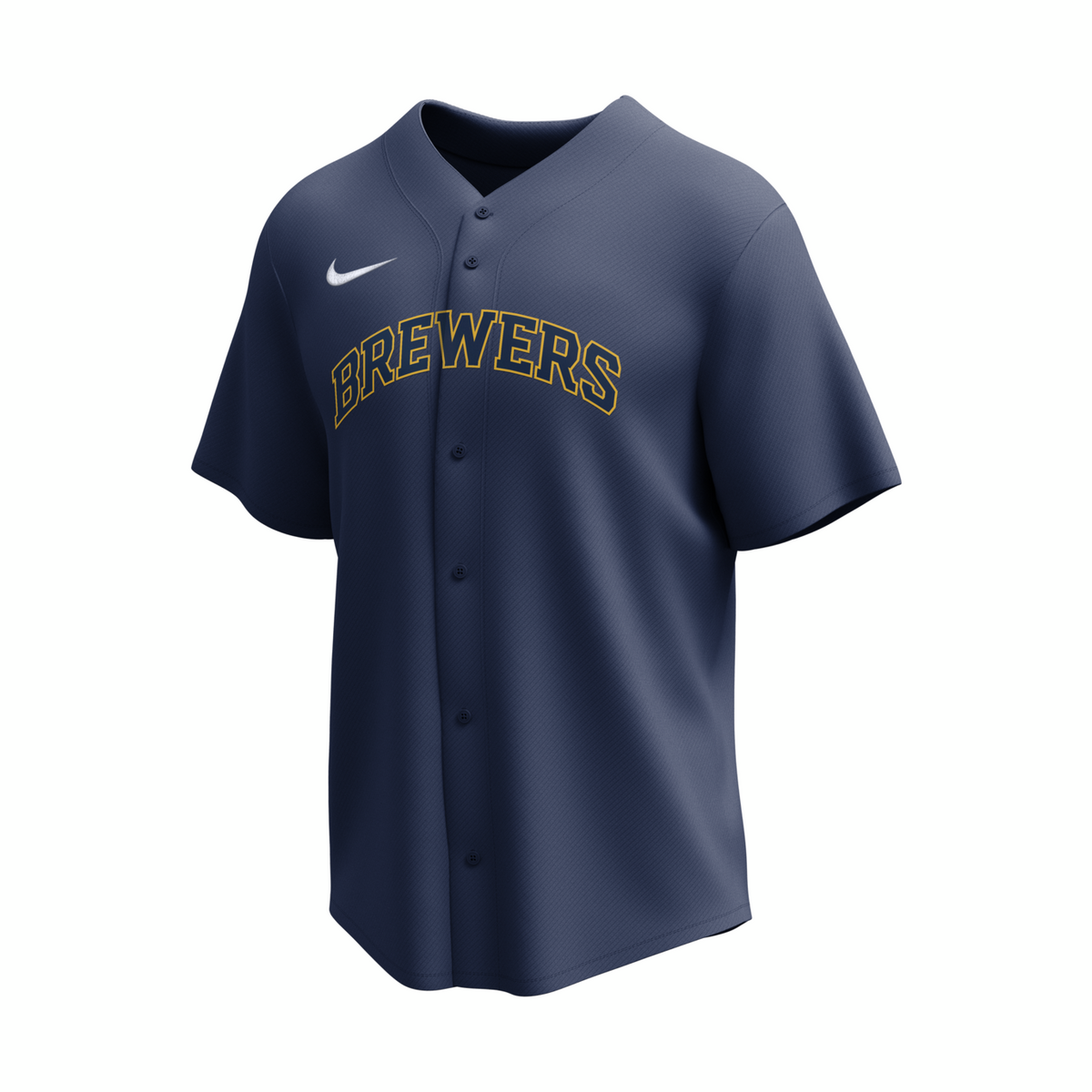 Nike Milwaukee Brewers Adult Institutional Full Button Jersey-1