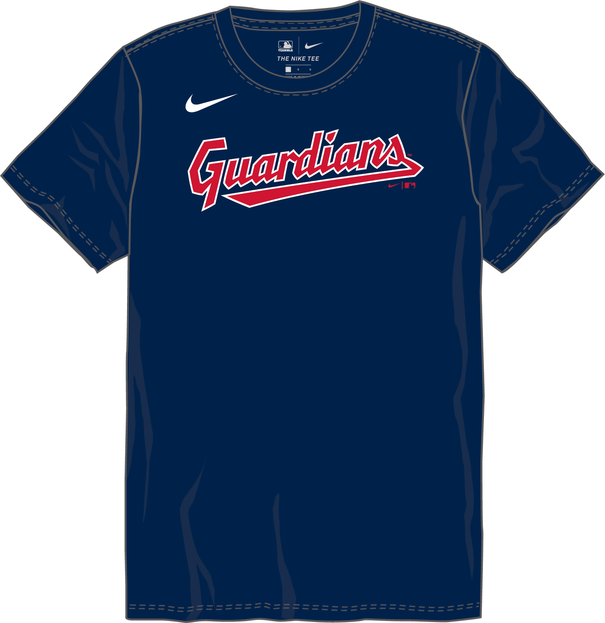 Nike Cleveland Guardians Youth Institutional Short Sleeve Crew Neck Tee Fan Gear MLB Cleveland Guardians