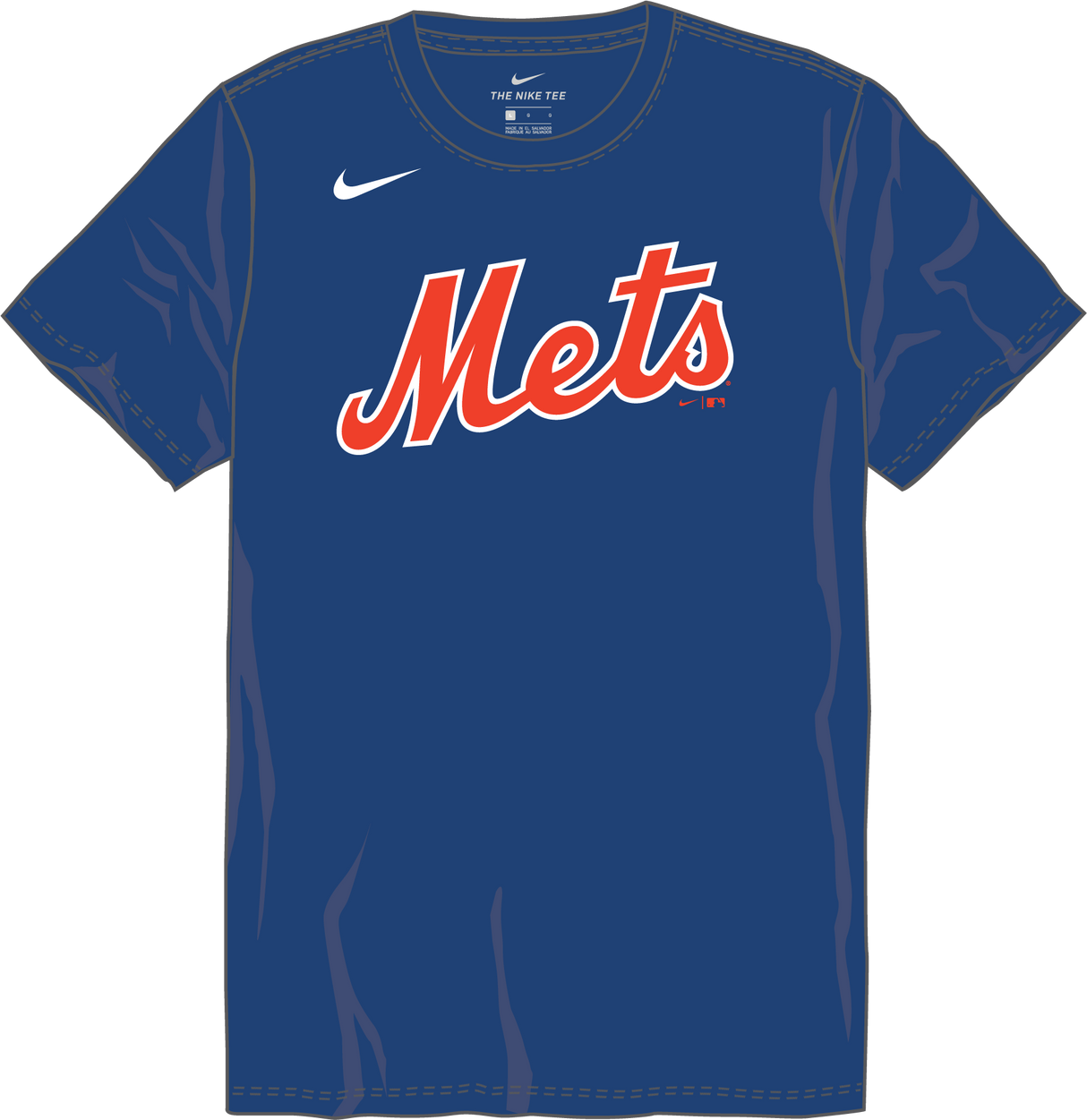 Nike New York Mets Youth Institutional Short Sleeve Cotton Tee Fan Gear MLB New York Mets