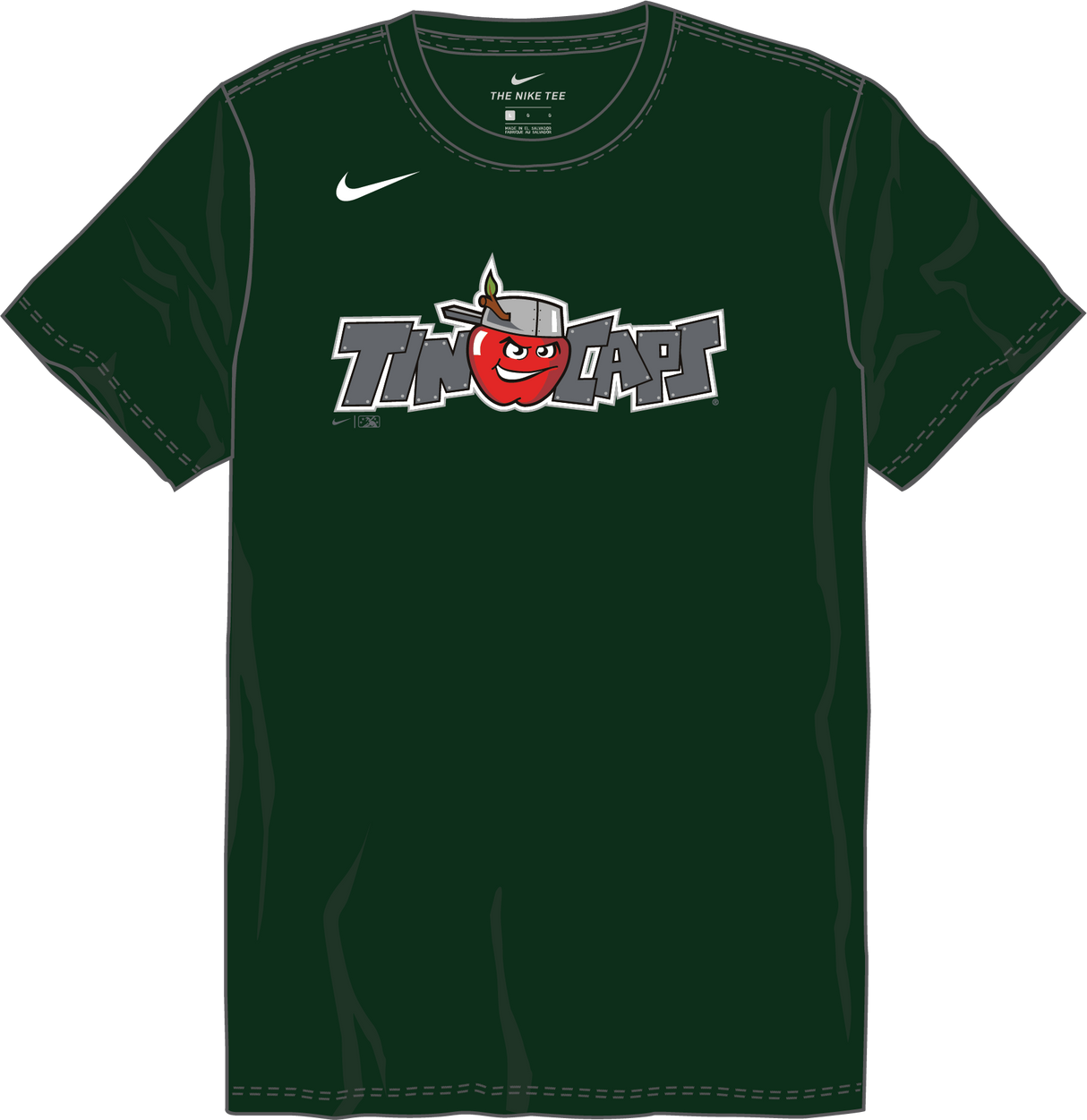 Nike Fort Wayne Tin Caps Youth Institutional Short Sleeve Cotton Tee Fan Gear MiLB Fort Wayne Tin Caps