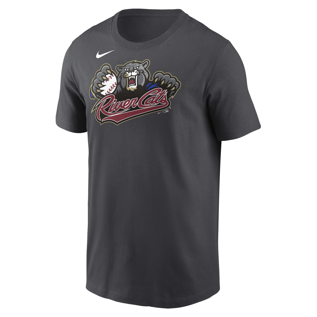 Nike Sacramento River Cats Men's Nike Short Sleeve Club Crew Tee Fan Gear MiLB Sacramento River Cats
