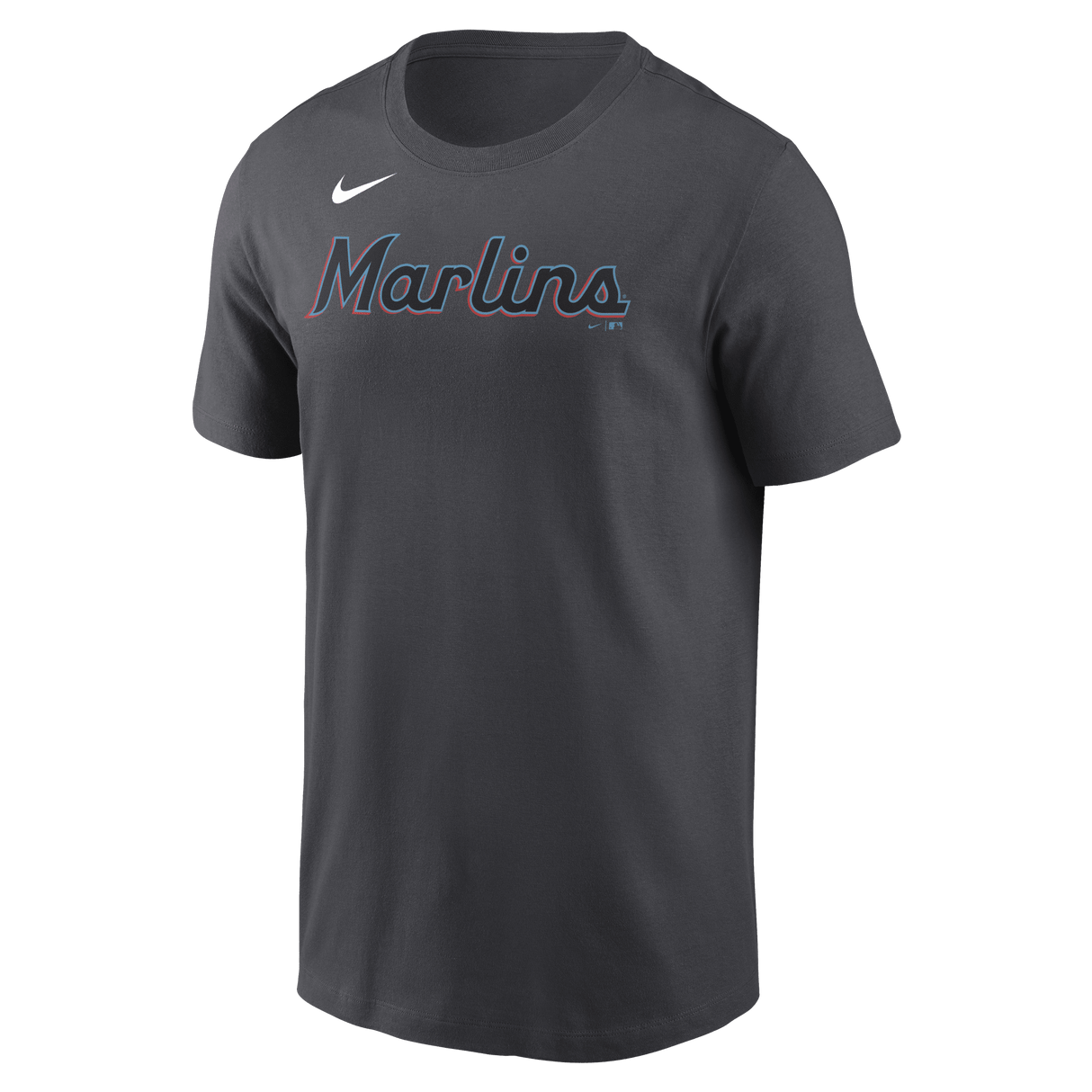 Nike Miami Marlins Adult Institiutional Short Sleeve Cotton Tee Fan Gear MLB Miami Marlins