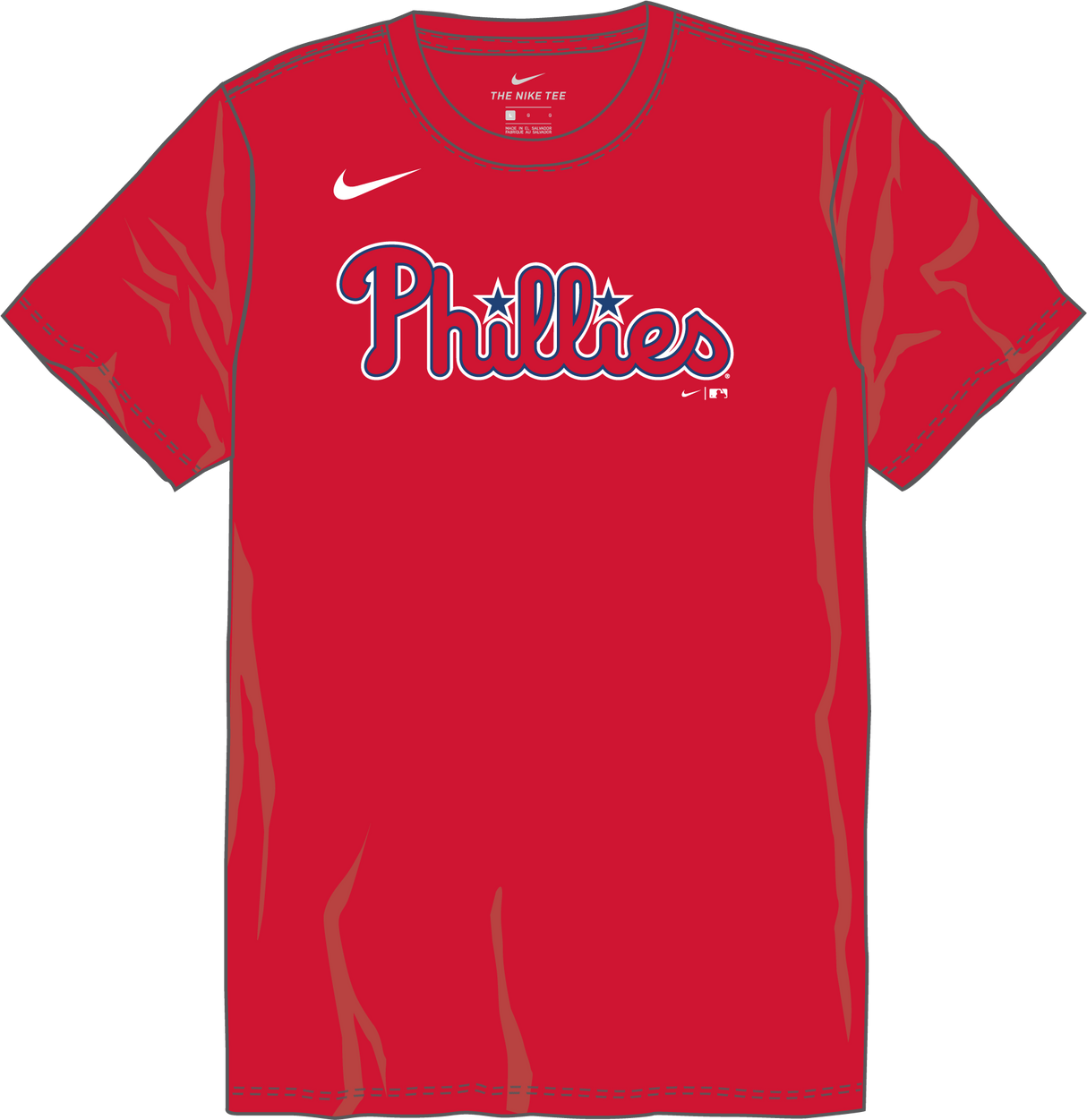 Nike Philadelphia Phillies Youth Institutional Short Sleeve Cotton Tee Fan Gear MLB Philadelphia Phillies