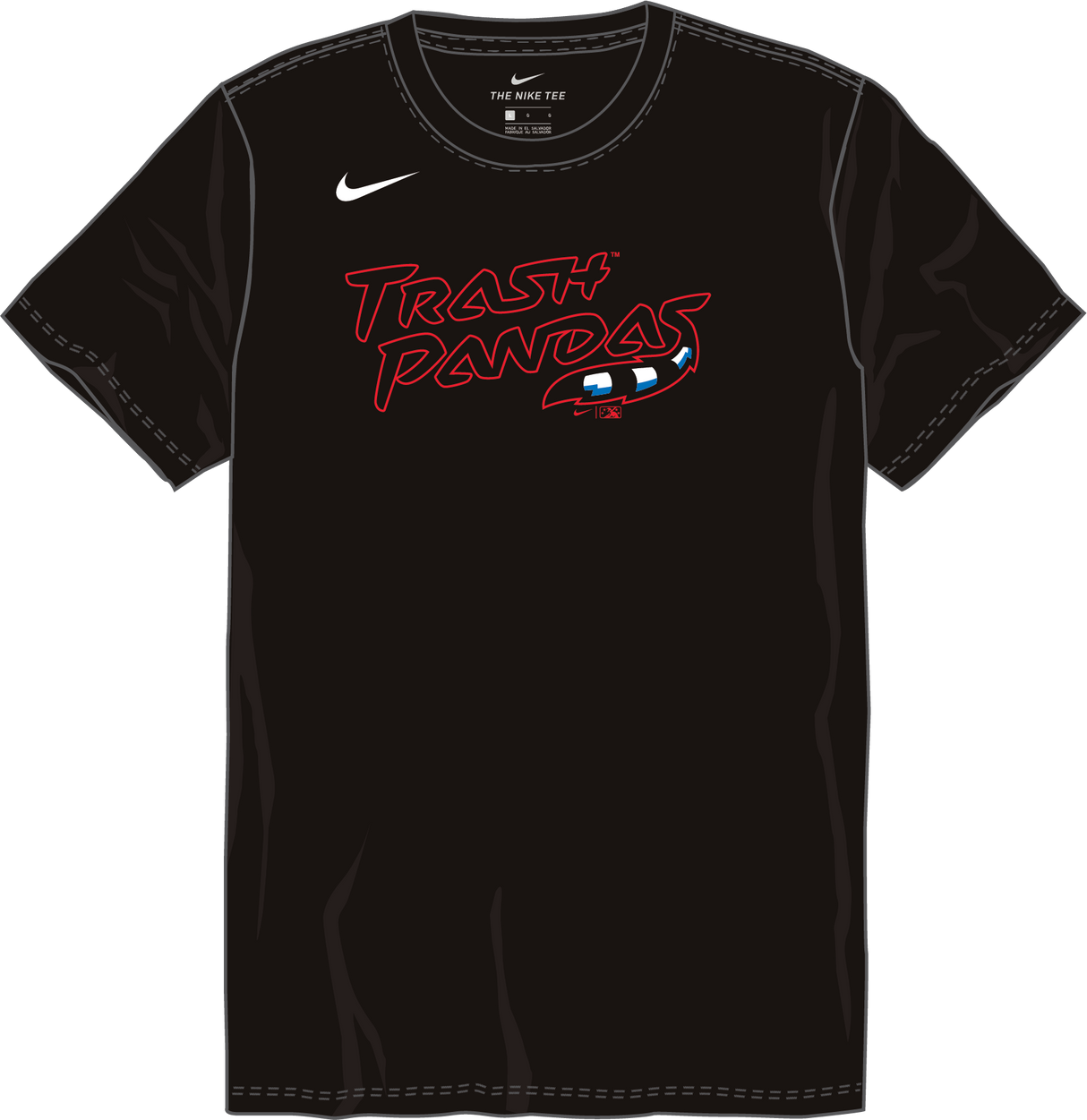 Nike Rocket City Trash Pandas Youth Institutional Short Sleeve Cotton Tee Fan Gear MiLB Rocket City Trash Pandas