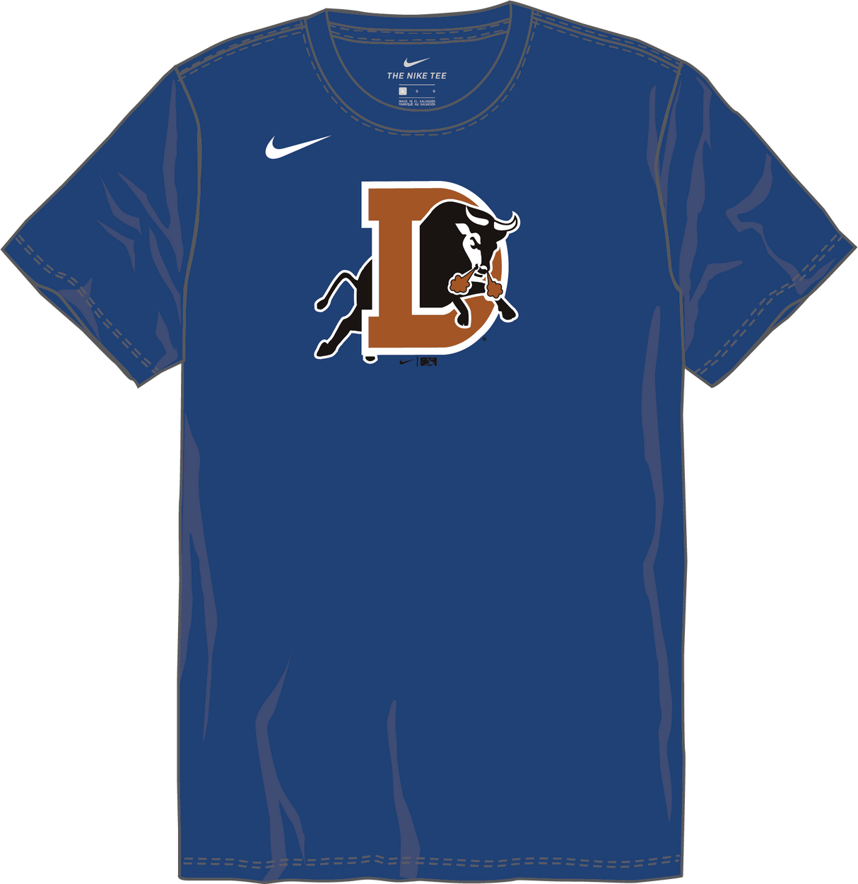 Nike Durham Bulls Youth Institutional Short Sleeve Cotton Tee Fan Gear MiLB Durham Bulls
