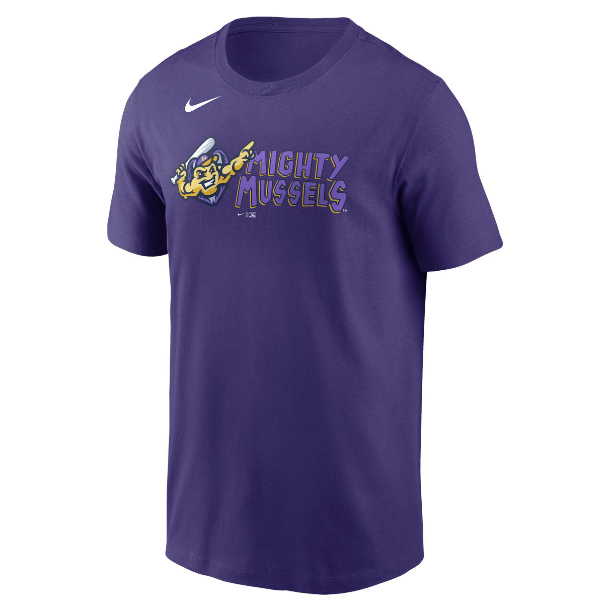 Nike Fort Myers Mighty Mussels Adult Institiutional Short Sleeve Cotton Tee Fan Gear MiLB Fort Myers Mighty Mussels
