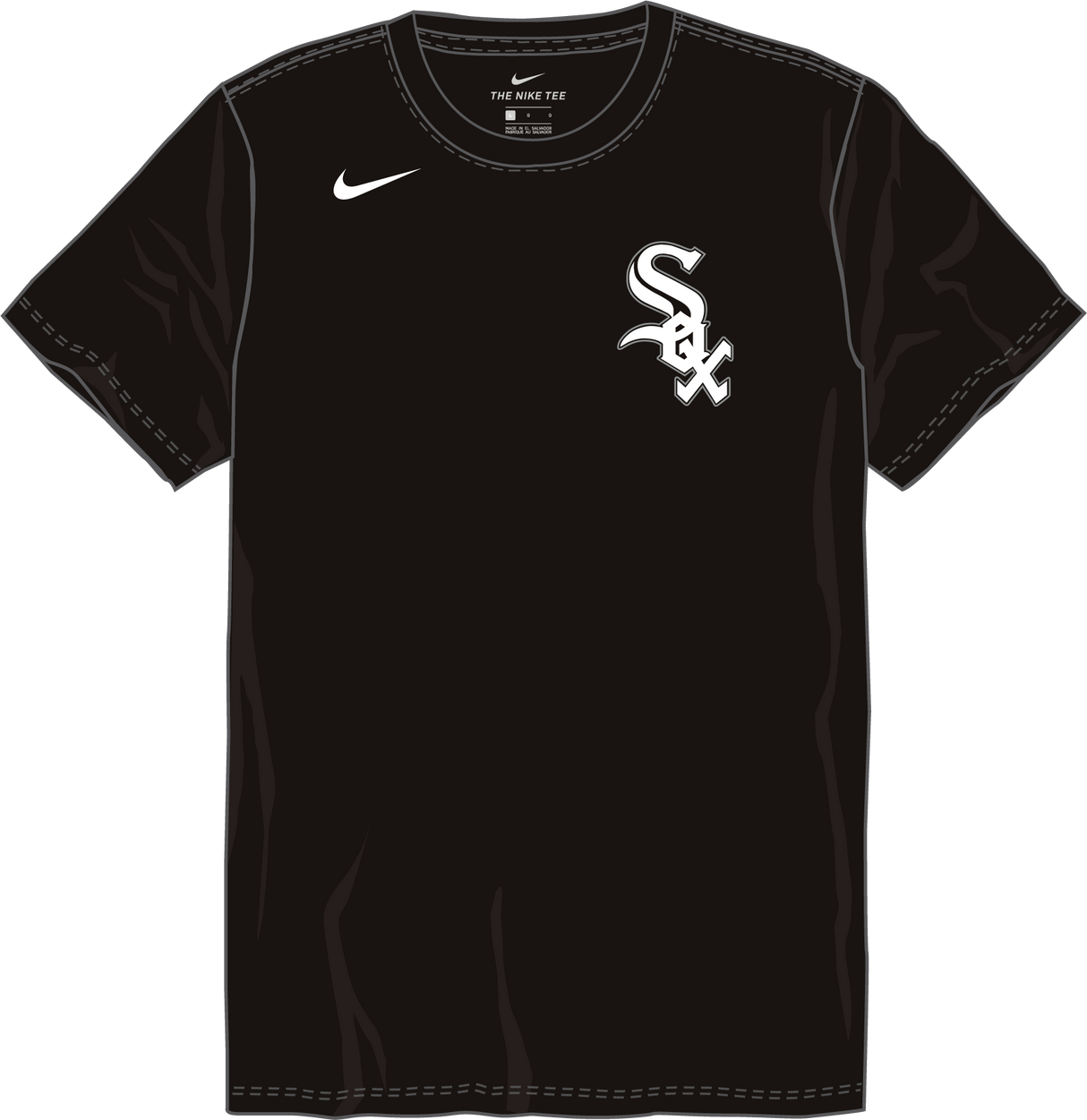 Nike Chicago White Sox Youth Institutional Short Sleeve Cotton Tee Fan Gear MLB Chicago White Sox