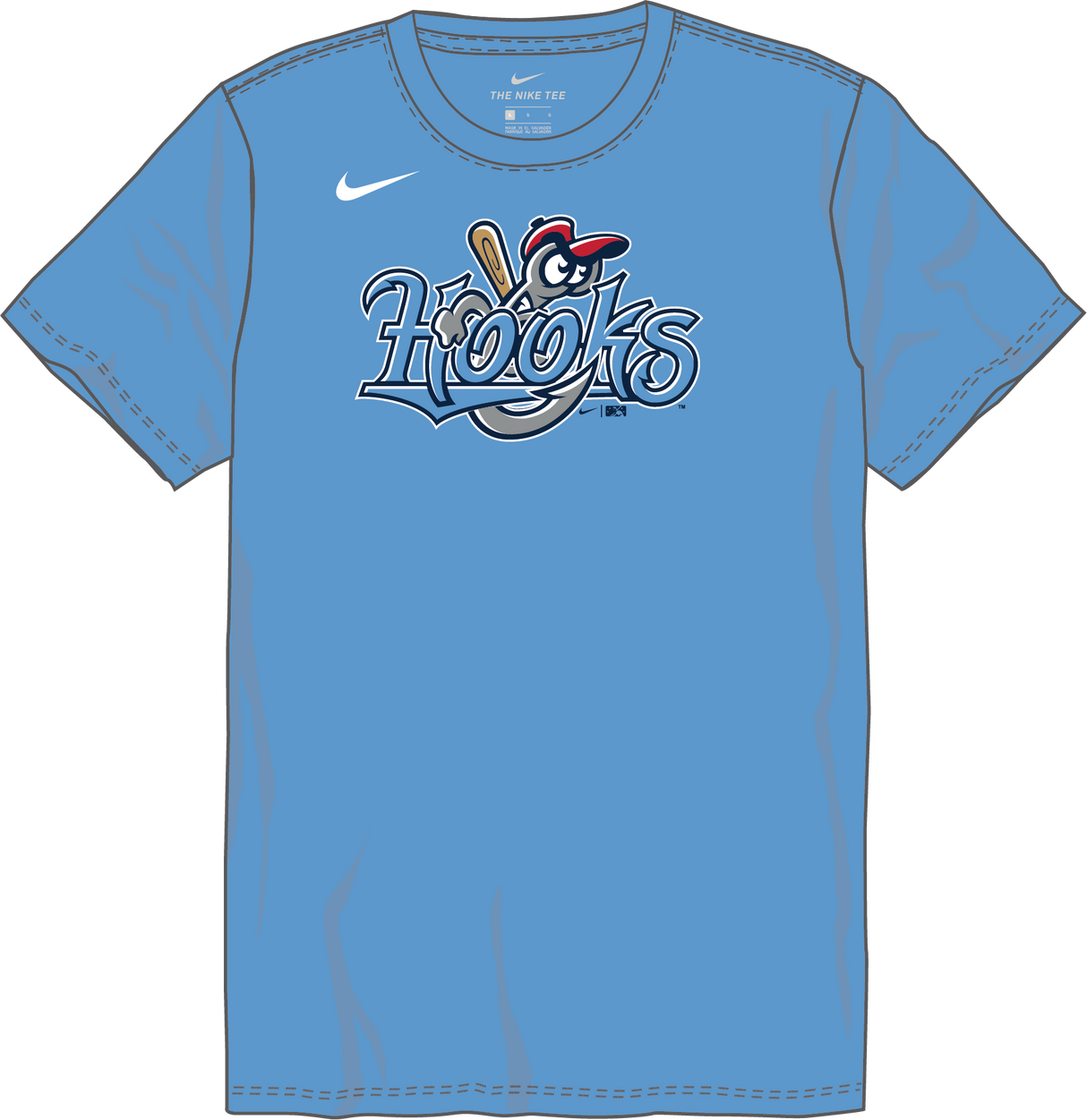 Nike Corpus Christi Hooks Youth Institutional Short Sleeve Cotton Tee Fan Gear MiLB Corpus Christi Hooks