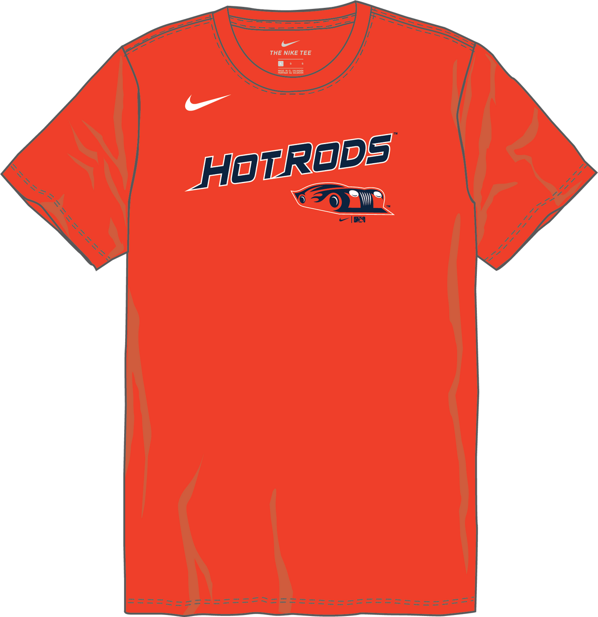Nike Bowling Green Hot Rods Youth Institutional Short Sleeve Cotton Tee Fan Gear MiLB Bowling Green Hot Rods