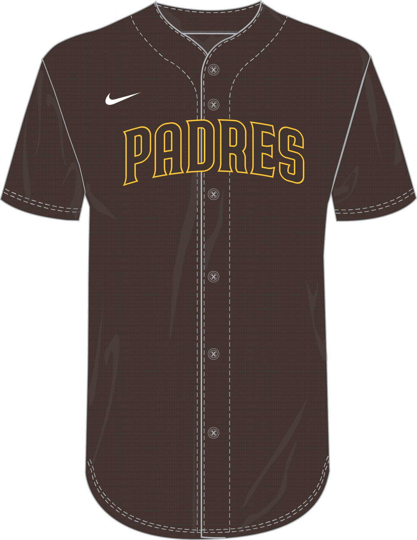 Nike San Diego Padres Youth Institutional Full Button Jersey Fan Gear MLB San Diego Padres