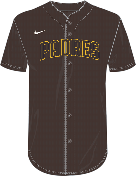 Nike San Diego Padres Youth Institutional Full Button Jersey Fan Gear MLB San Diego Padres