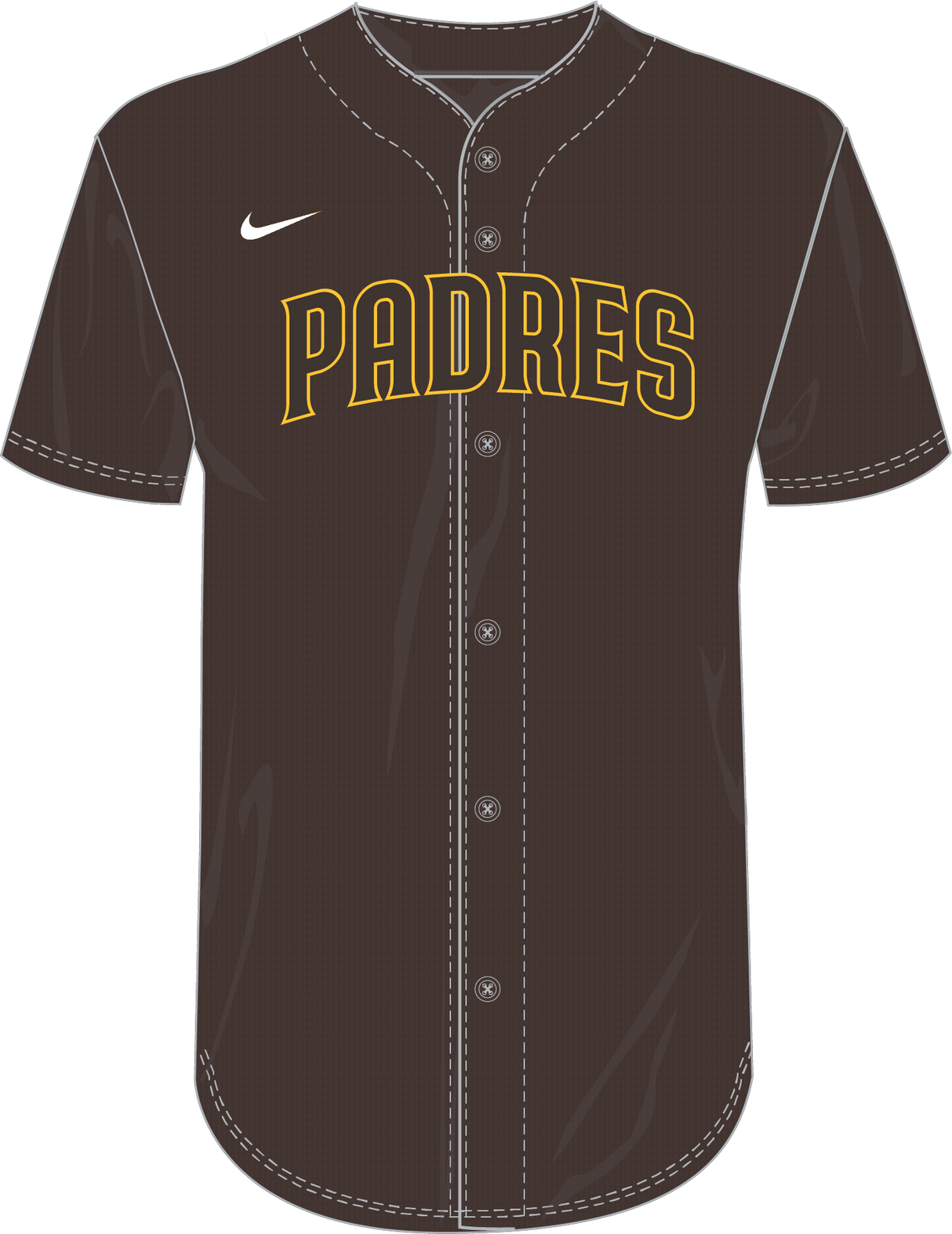 Nike San Diego Padres Youth Institutional Full Button Jersey Fan Gear MLB San Diego Padres