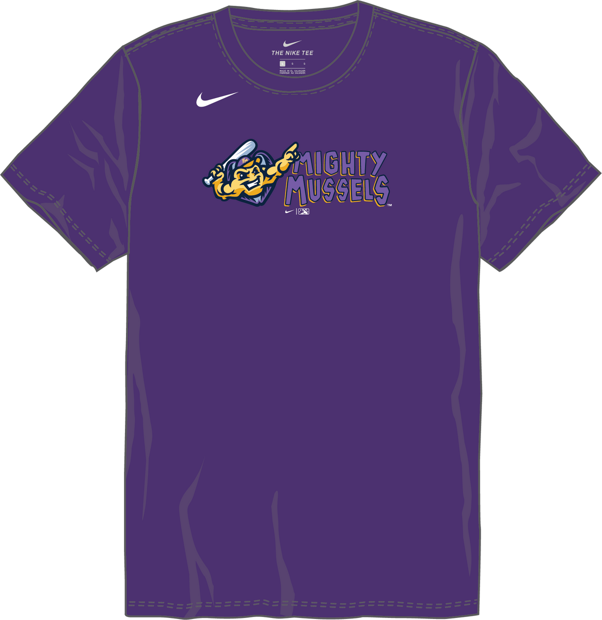 Nike Fort Myers Mighty Mussels Youth Institutional Short Sleeve Cotton Tee Fan Gear MiLB Fort Myers Mighty Mussels
