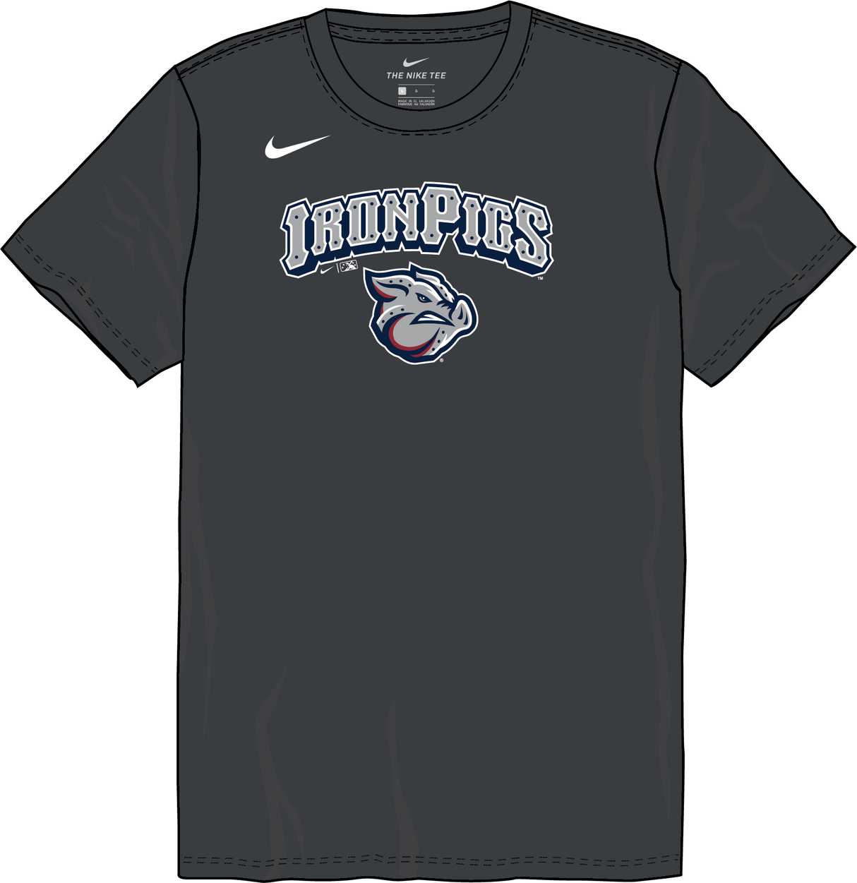 Nike Lehigh Valley Ironpigs Youth Institutional Short Sleeve Cotton Tee Fan Gear MiLB Lehigh Valley Ironpigs