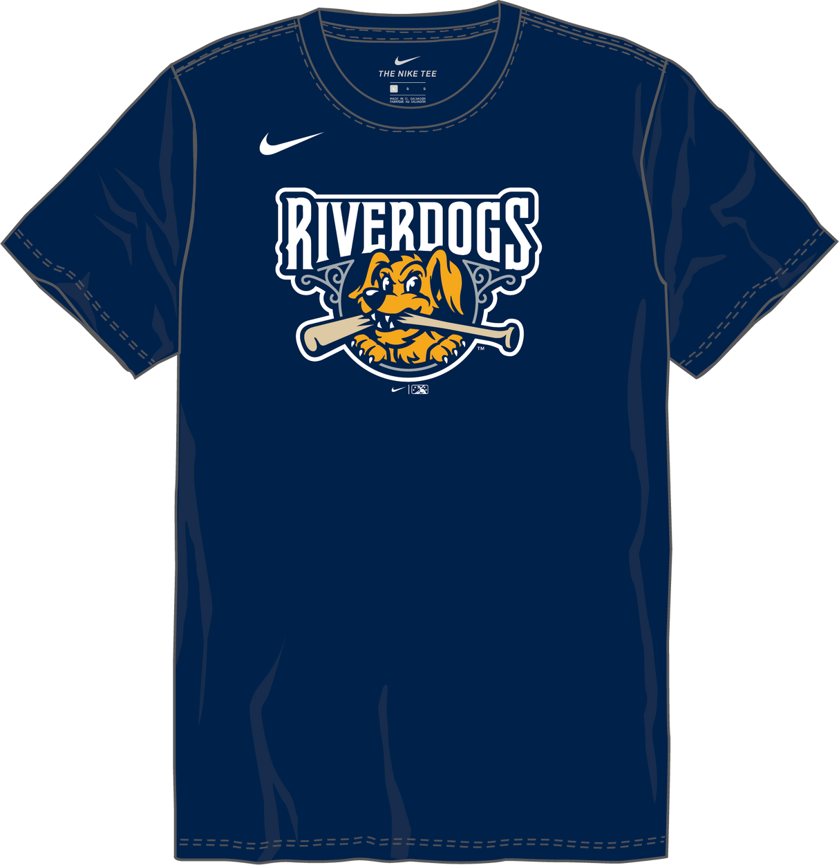 Nike Charleston River Dogs Youth Institutional Short Sleeve Cotton Tee Fan Gear MiLB Charleston River Dogs