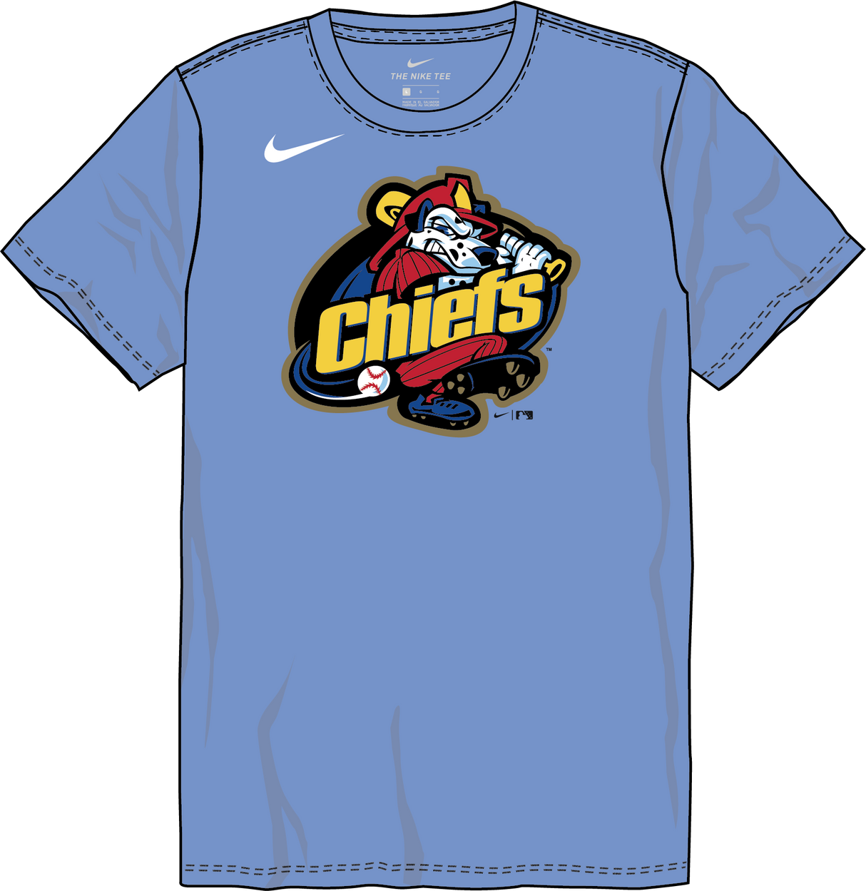 Nike Peoria Chiefs Youth Crew Neck Cotton Tee Fan Gear MiLB Peoria Chiefs