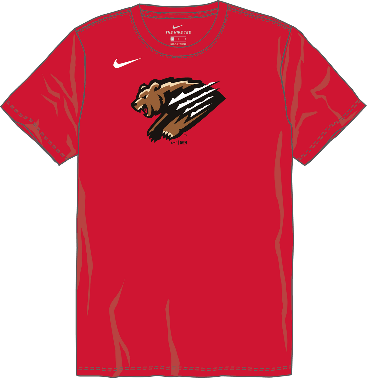 Nike Fresno Grizzlies Youth Institutional Short Sleeve Cotton Tee Fan Gear MiLB Fresno Grizzlies