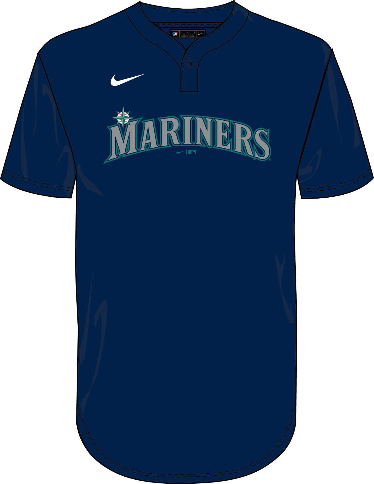 Nike Seattle Mariners Youth Institutional 1 Button Pullover Fan Gear MLB Seattle Mariners