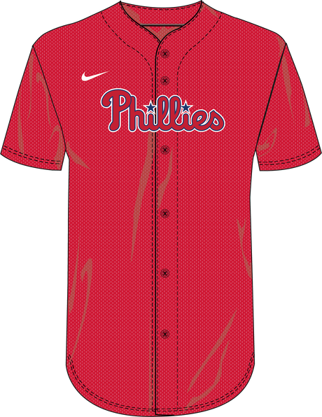 Nike Philadelphia Phillies Youth Institutional Full Button Jersey Fan Gear MLB Philadelphia Phillies