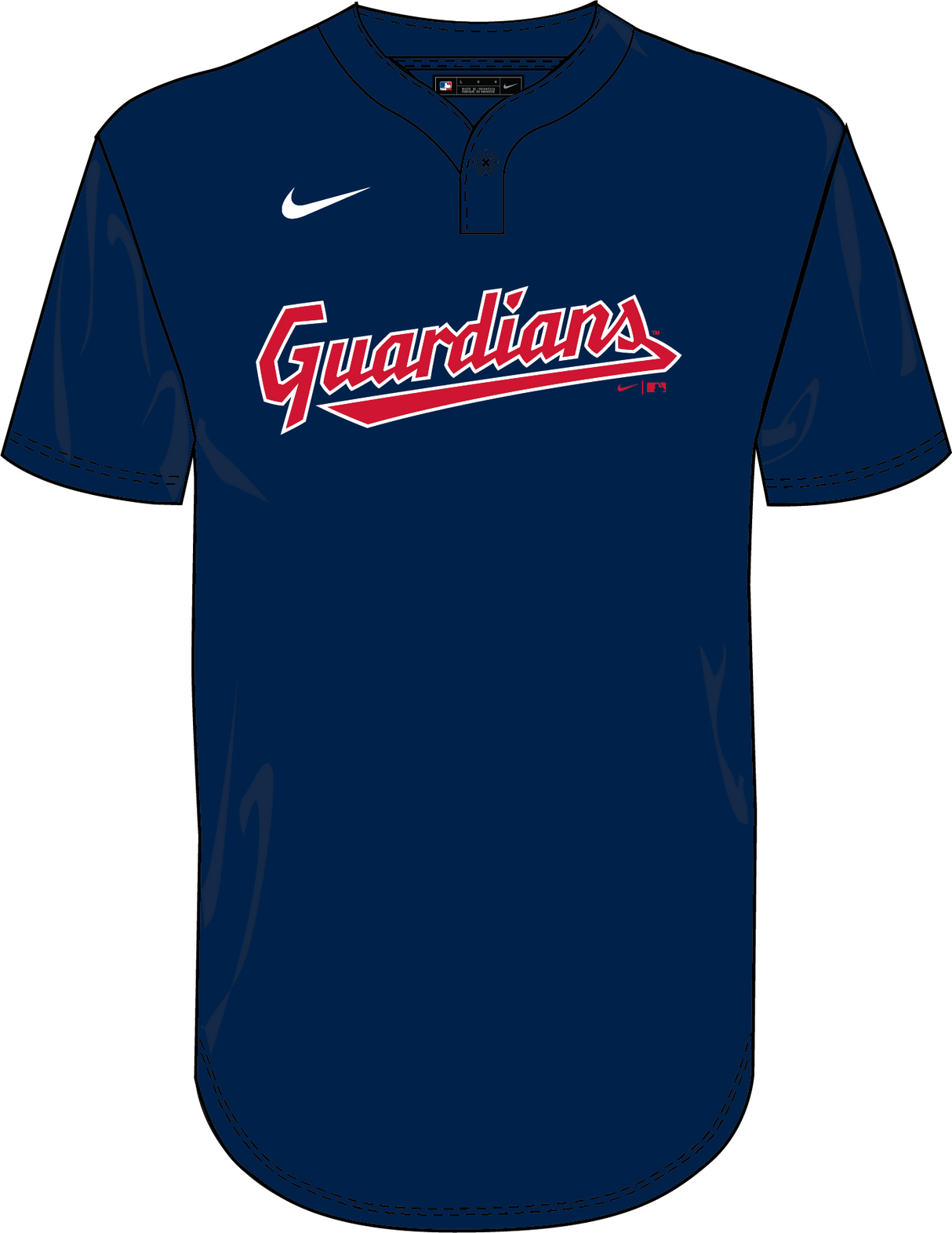 Nike Cleveland Guardians Youth Institutional 1 Button Pullover Fan Gear MLB Cleveland Guardians