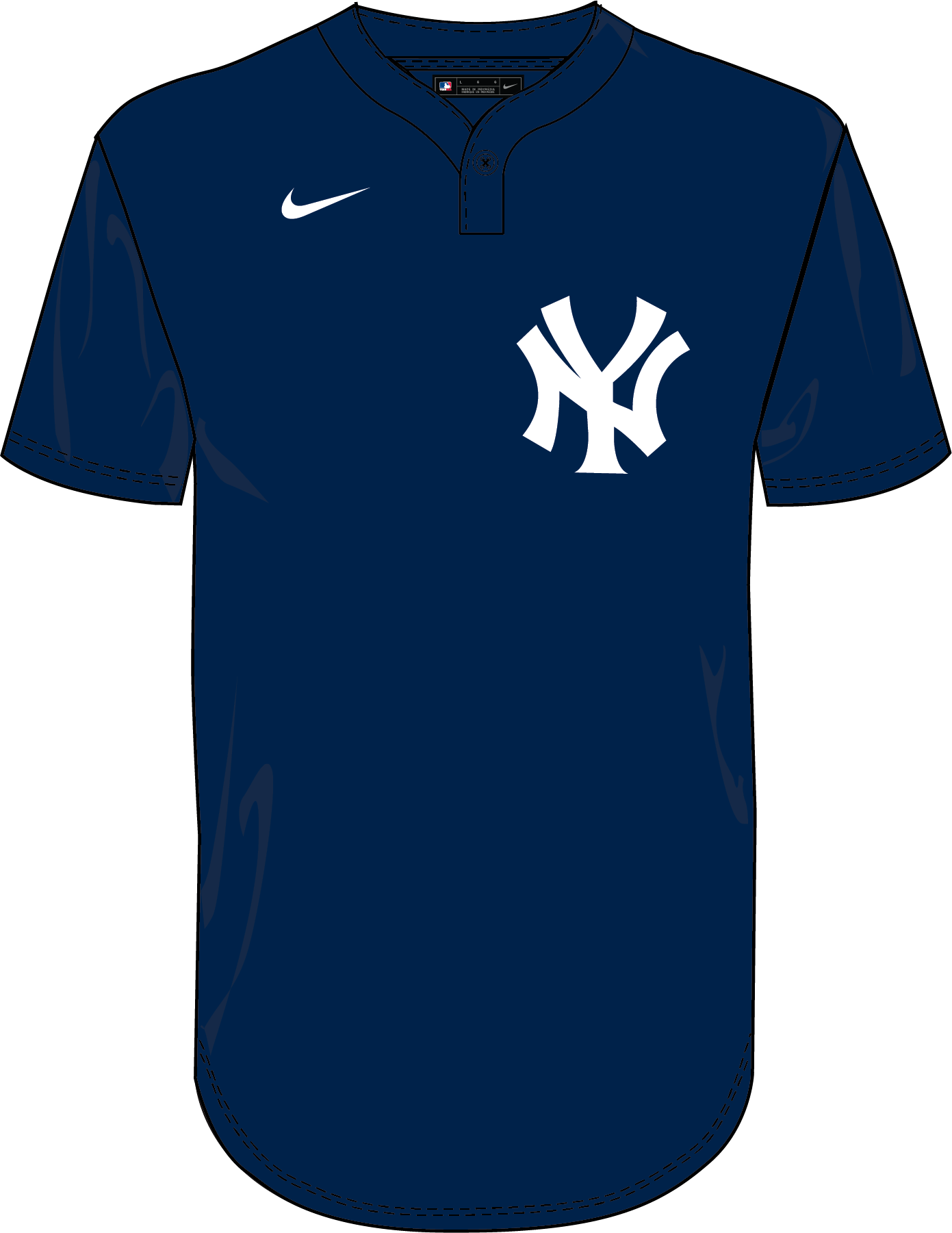Nike New York Yankees Youth Institutional 1 Button Pullover Fan Gear MLB New York Yankees