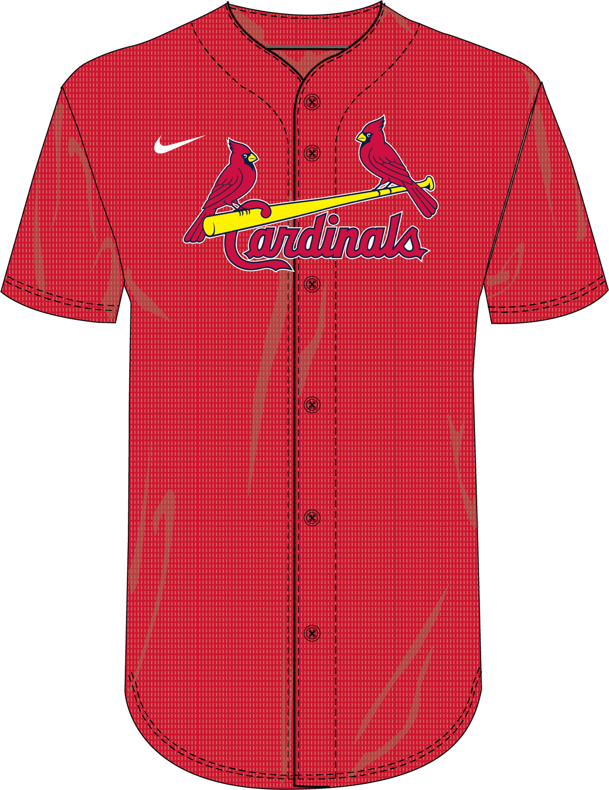 Nike St. Louis Cardinals Youth Institutional Full Button Jersey