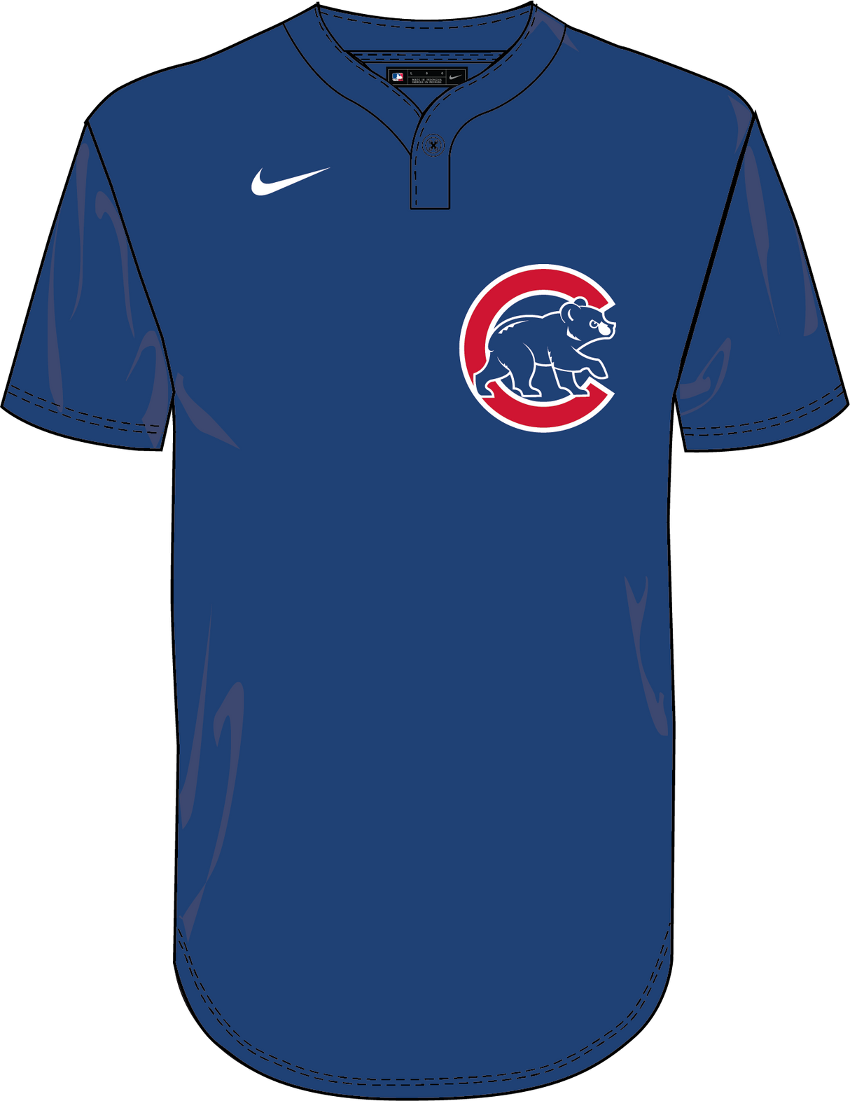 Nike Chicago Cubs Youth Institutional 1 Button Pullover Fan Gear MLB Chicago Cubs