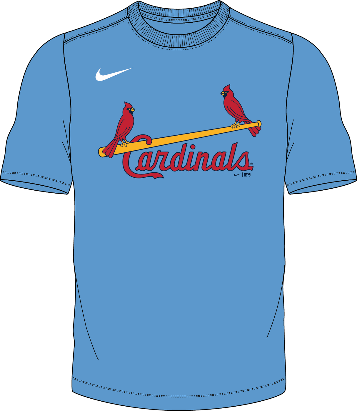 Nike St. Louis Cardinals Youth Institutional Short Sleeve Crew Neck Tee